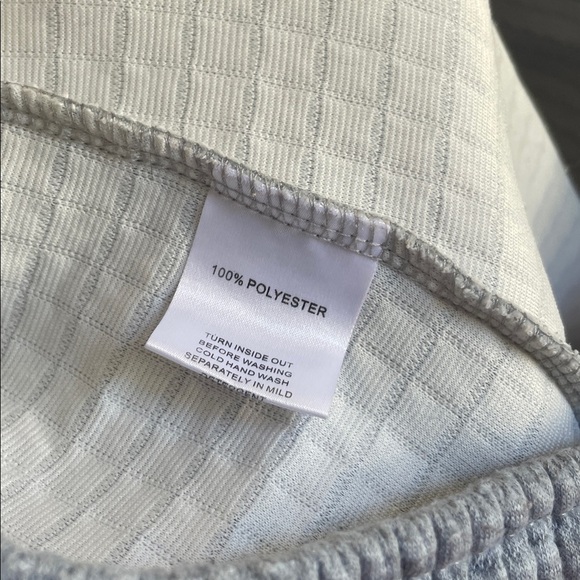 White Fox Boutique Gray Waffle Knit Thick Joggers/Sweatpants Size Large - Picture 6 of 7